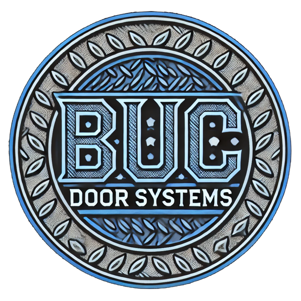 Buc Door Systems logo, local garage door experts in Orange County specializing in installation, repair, and maintenance.